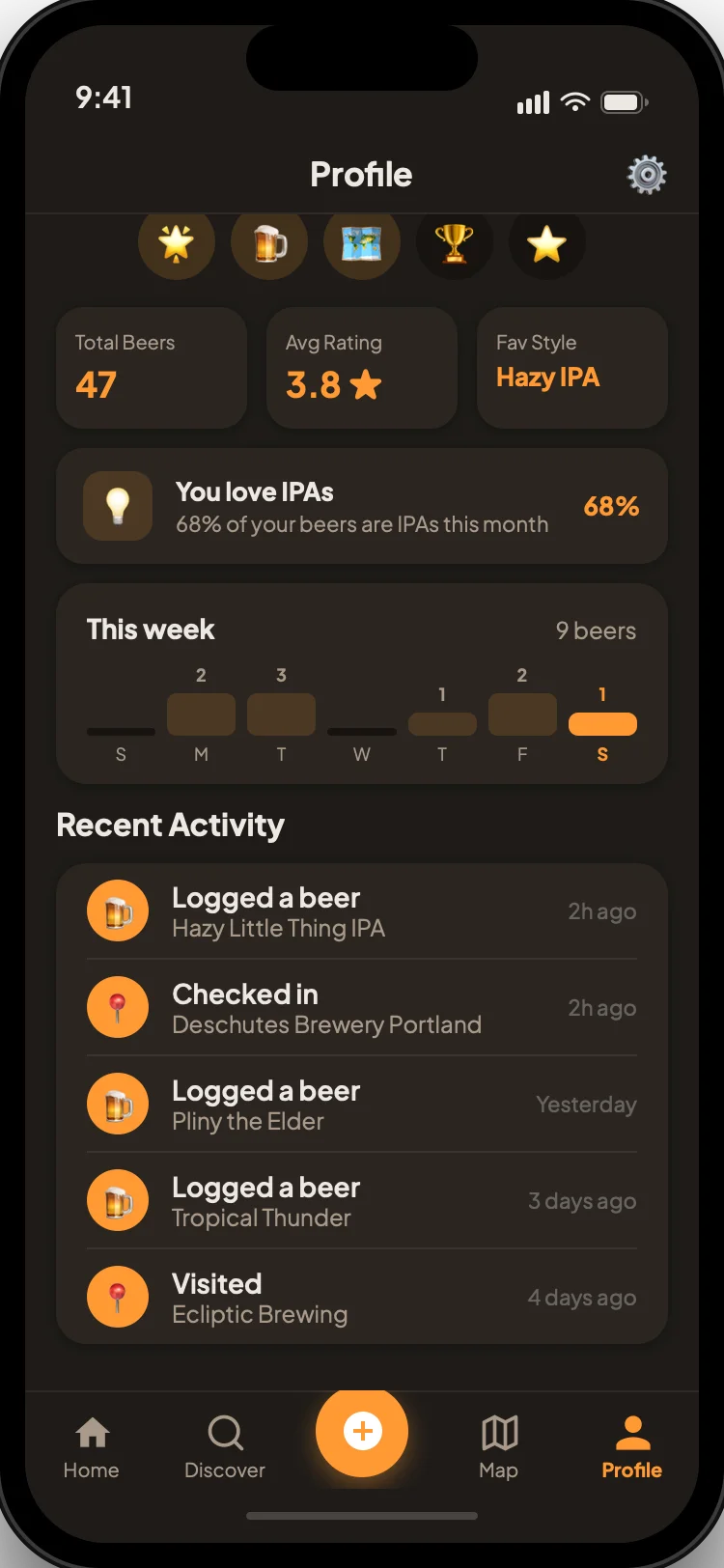 BrewPass health tracking and consumption insights