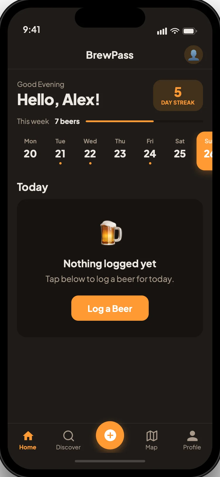 BrewPass digital journal for beers tried and rated
